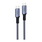 Cable Veggieg De Carga Rápida Tipo C A Tipo C 100 W Trenzado Gris - Miniatura 1
