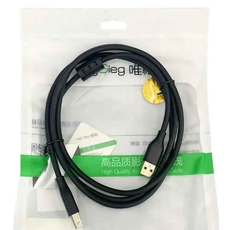 Cable Impresora Premium Usb 2.0 A Usb Tipo B 1.5 / 3 / 5mts Veggieg Negro 6