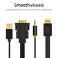 Adaptador VGA a HDMI con Audio y USB – VEGGIEG | 1080P Full HD 1.5 / 3 / 5 Metros - Miniatura 4