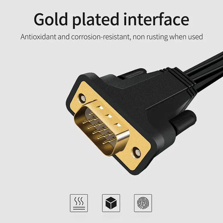 Adaptador VGA a HDMI con Audio y USB – VEGGIEG | 1080P Full HD 1.5 / 3 / 5 Metros 5