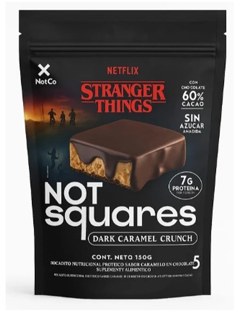 Not Squares Dark Caramel Crunch 5Un (150grs) 1