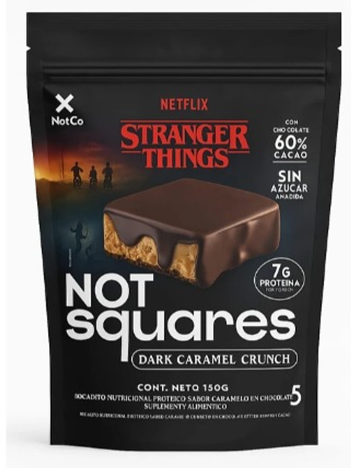 Not Squares Dark Caramel Crunch 5Un (150grs) 1