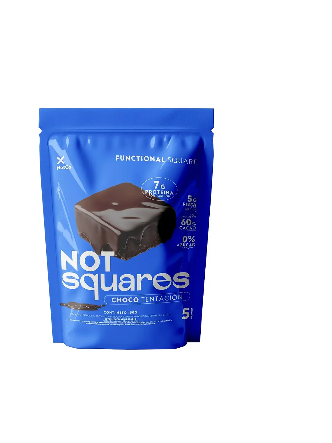 NOT SQUARES CHOCO TENTACION 5UN (150G) 1