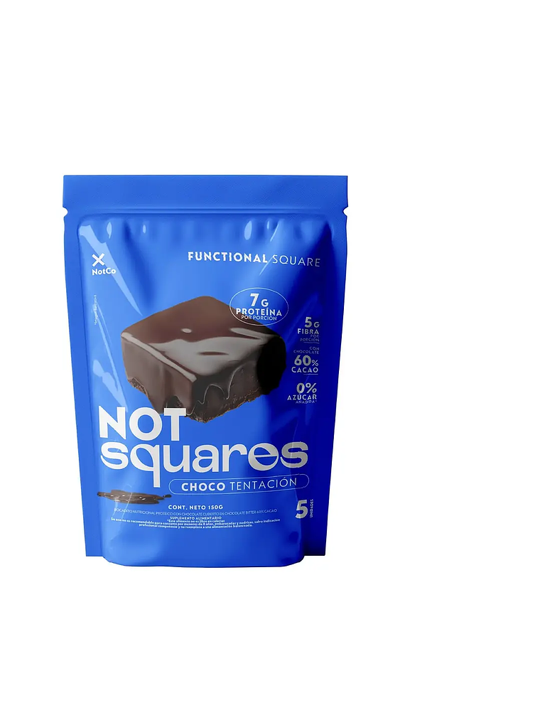 NOT SQUARES CHOCO TENTACION 5UN (150G) 1