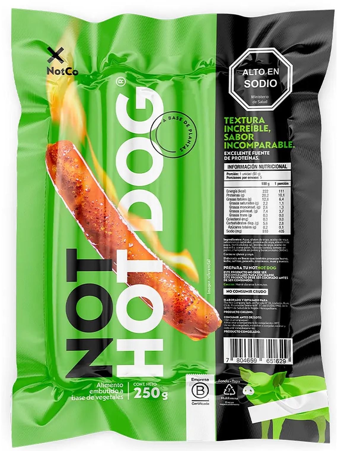 NOT HOT DOG PAQUETE DE 5 (250G) 1