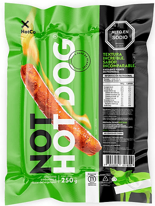 NOT HOT DOG PAQUETE DE 5 (250G)