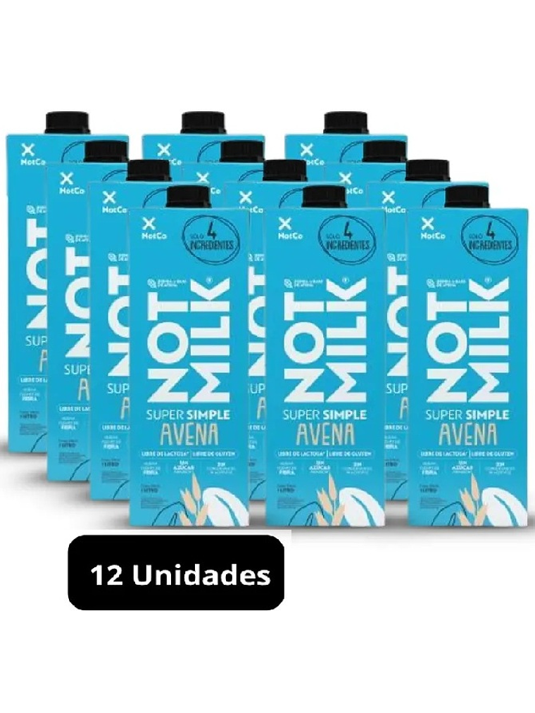 NOT MILK AVENA POR CAJA 12x 1L 1