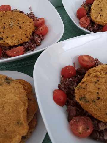 Hamburger de Grão de Bico e Batata Doce