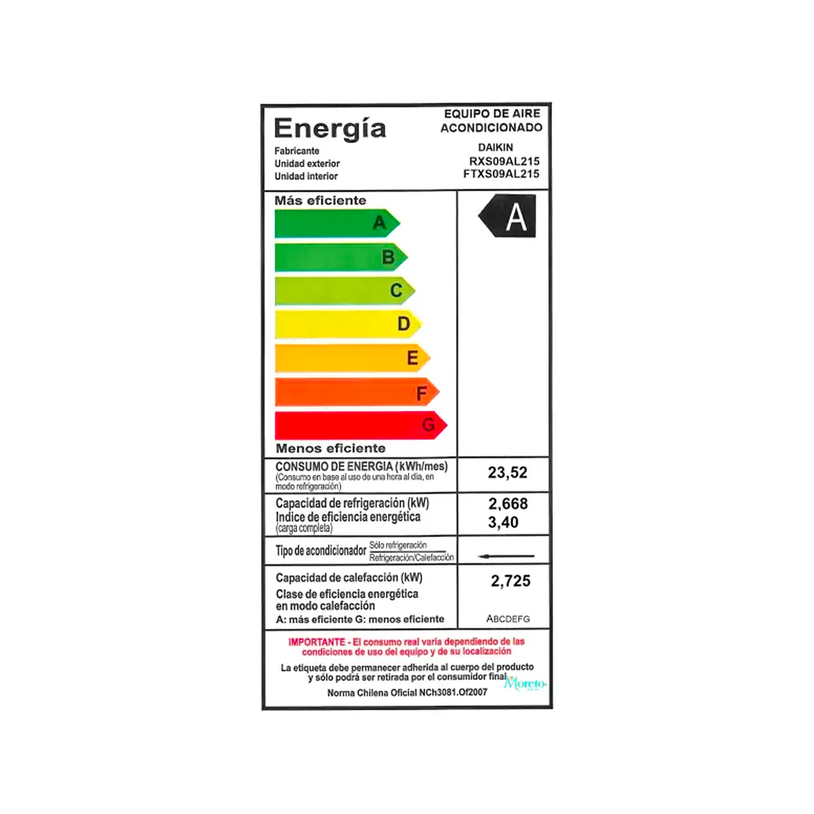 Aire acondicionado Daikin Inverter 09.000 BTU wifi   4