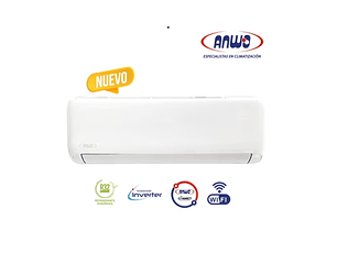 ANWO SPLIT MURO ECOFLOW 9.000 BTUH INVERTER R32