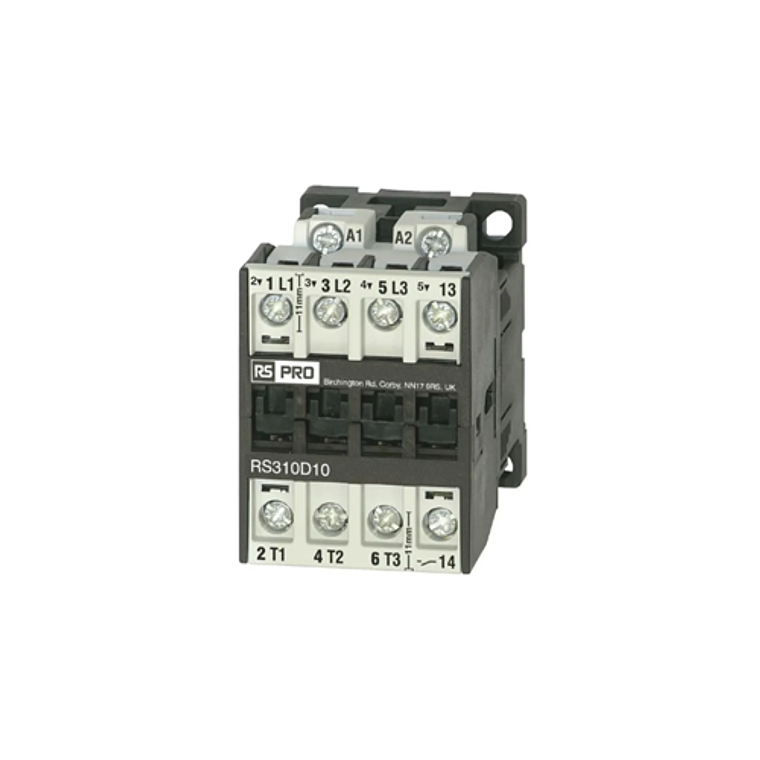 Contactor RS PRO de 3 polos, 18 A, bobina 110 V ca, 7,5 kW 1