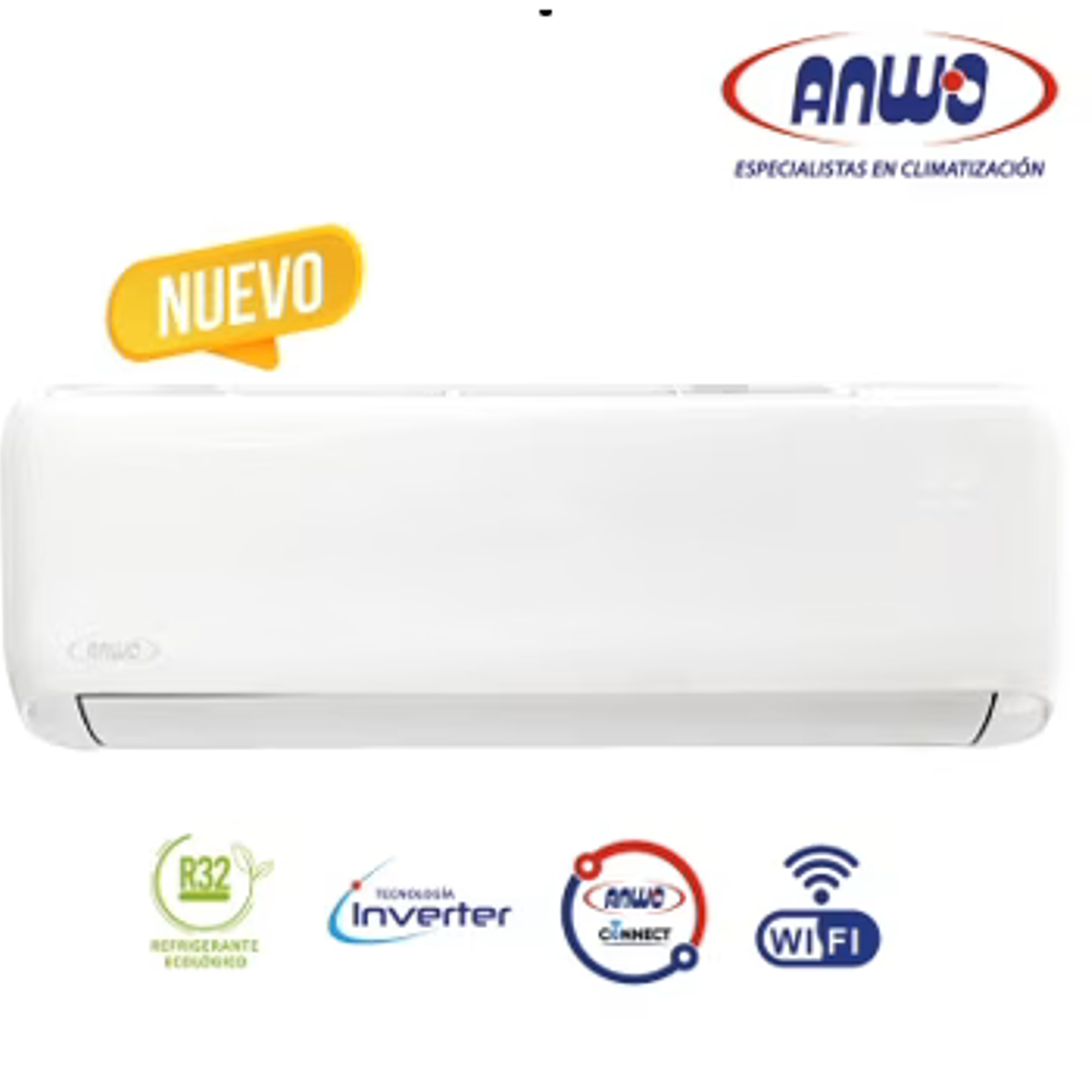 AIRE ACONDICIONADO SPLIT MURO ECOFLOW 18.000 BTUH INVERTER R32 1