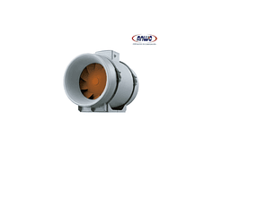 VENTILADOR EN LINEA CIRCULAR DE 2 VELOCIDADES DIAMETRO 200MM 2510 RPM MOTOR 220V QMAX 1.046M3H