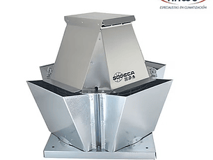 EXTRACTOR CENTRIFUGO TEJADO SALIDA LATERAL ALABE A REACCION IP55 890 RPM 220V QMAX 1400M3H