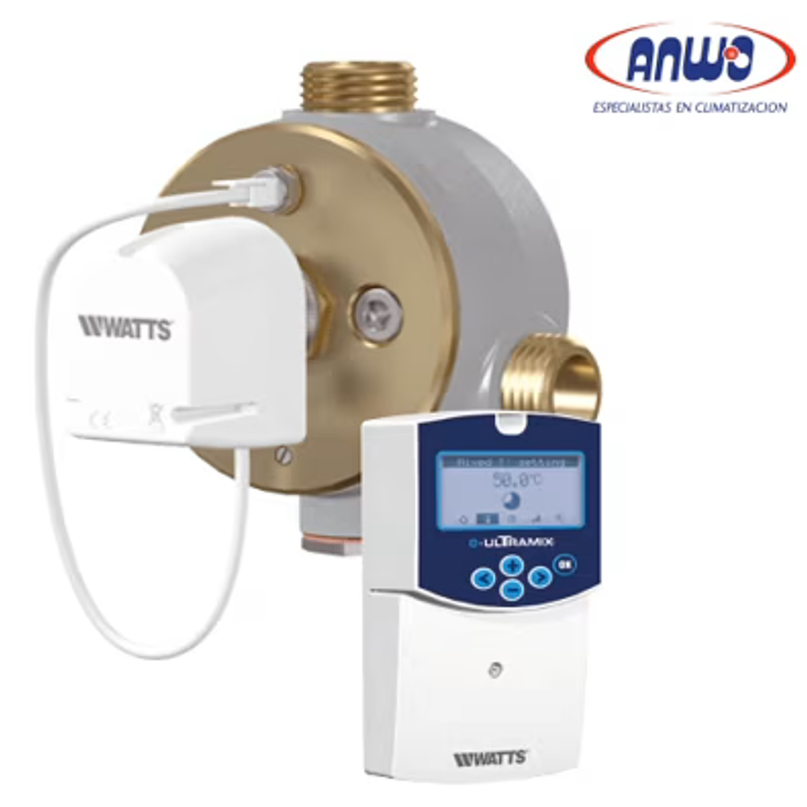VALVULA MEZCLA ACS TERMOSTATICA 3 VIAS E-ULTRAMIX 1 HE 30-70°C ANTI-LEGIONELA 1