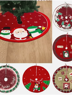 Falda de árbol de Navidad de dibujos animados de 62CM, 