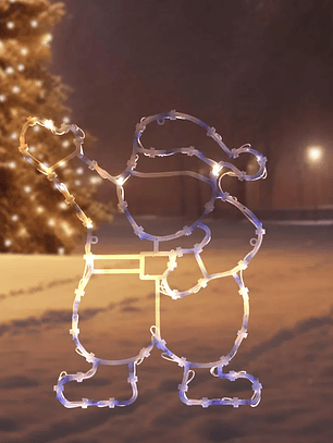 Luces de Navidad Siluetas 24 Luces Led Surtido Batería 48cm