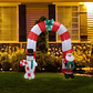 Arco Inflable De Navidad Con Santa + Muñeco De Nieve Navidad - Miniatura 1