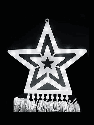 Luces Navideñas Punta Arbol Estrella Con Cortina Luz Agregar a favoritos