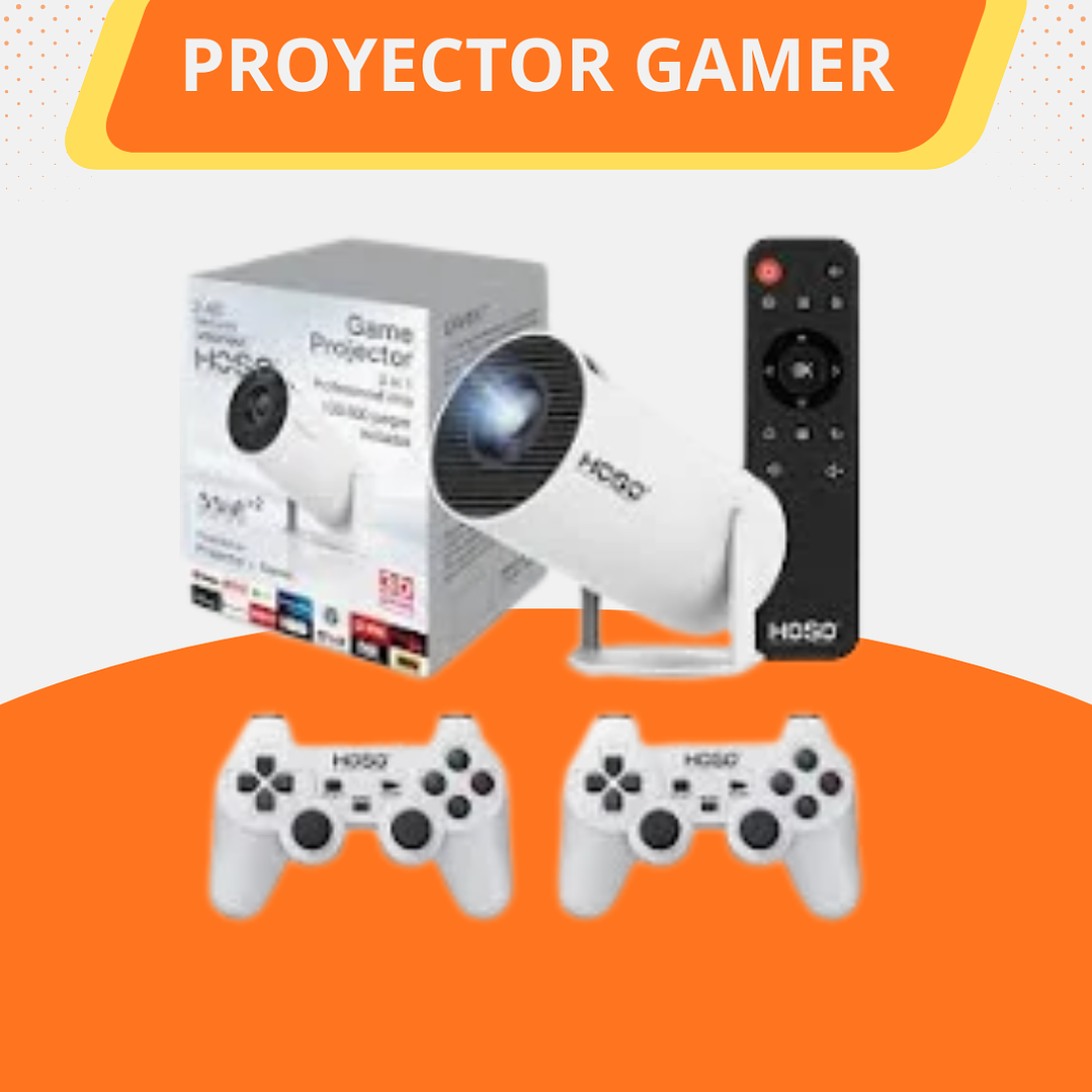 Proyector Portátil Con Consola Uhd Wifi Bluetooth + 2 Control 1