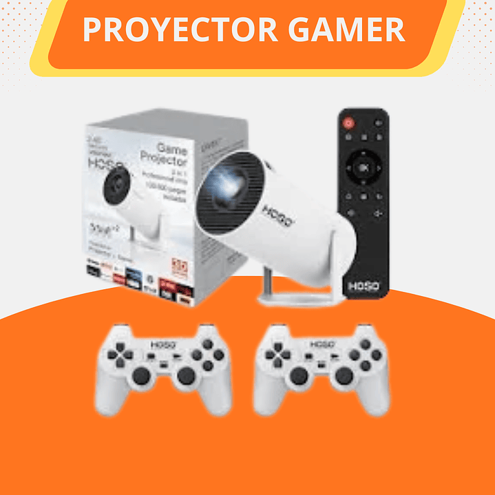 Proyector Portátil Con Consola Uhd Wifi Bluetooth + 2 Control 1