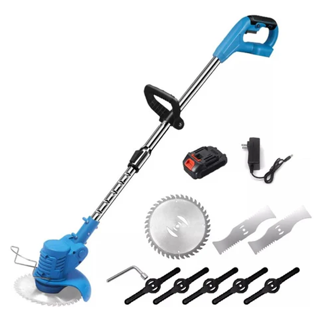 Podadora Cortadora Orilladora Inalámbrica Pasto Eléctrica 5 Cuchillas 1
