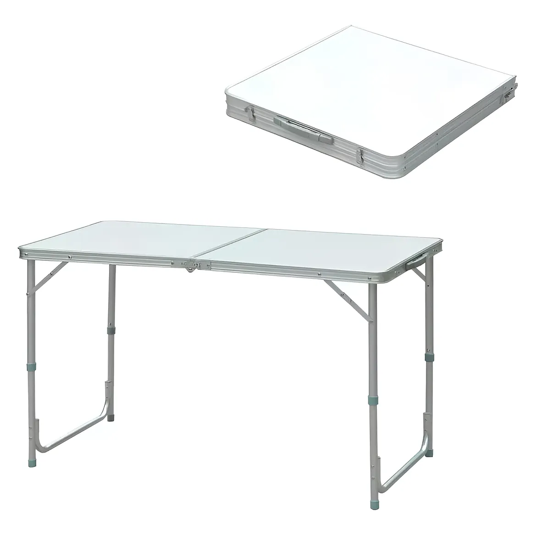 Mesa Plegable Blanca Portatil Camping 120x60cm Color Blanco - 300012 1