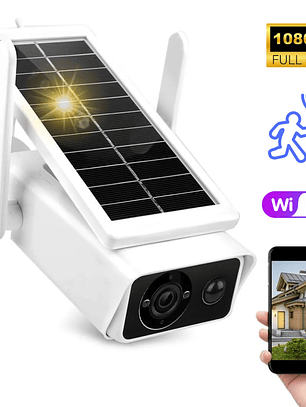 Cámara de Seguridad con Panel Solar WiFi FHD 1080P Visión Nocturna Lantun ABC-Q1