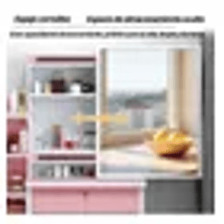 Tocador De Dormitorio Iluminado Espejo Con Luz Con Taburete Rosa 129*80*35cmTocador De Dormitorio Iluminado Espejo Con Luz Con Taburete Rosa 129*80*35cm Tocador De Dormitorio Iluminado Espejo Con Luz  3