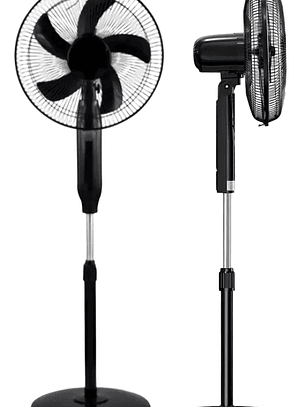 Ventilador De Pedestal 16 Pulgadas 3 Velocidades Silencioso 40.64 Cm Negro