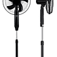 Ventilador De Pedestal 16 Pulgadas 3 Velocidades Silencioso 40.64 Cm Negro - Miniatura 1