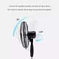 Ventilador De Pedestal 16 Pulgadas 3 Velocidades Silencioso 40.64 Cm Negro - Miniatura 2