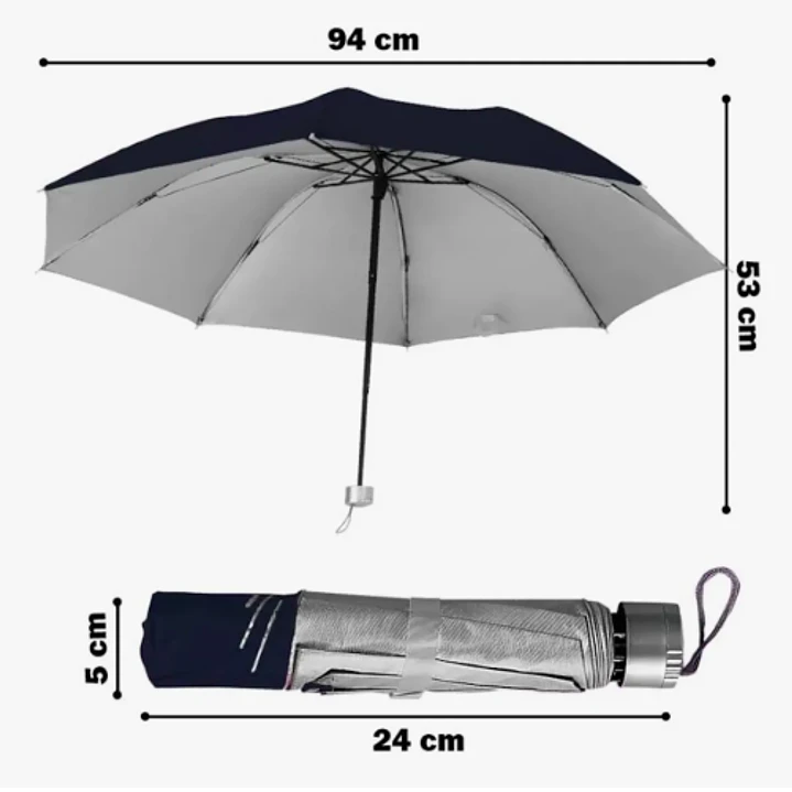 Paraguas De Cartera Plegable + Funda 2