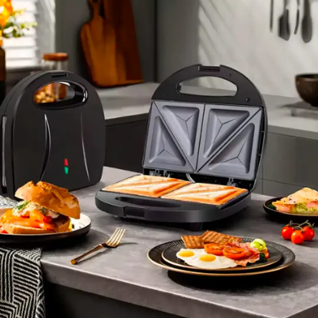 Sandwichera Tostadora Plancha Grill 1400w Haeger Hogar 2