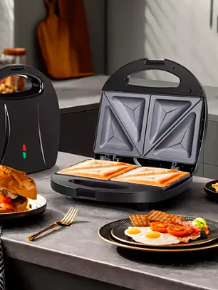 Sandwichera Tostadora Plancha Grill 1400w Haeger Hogar