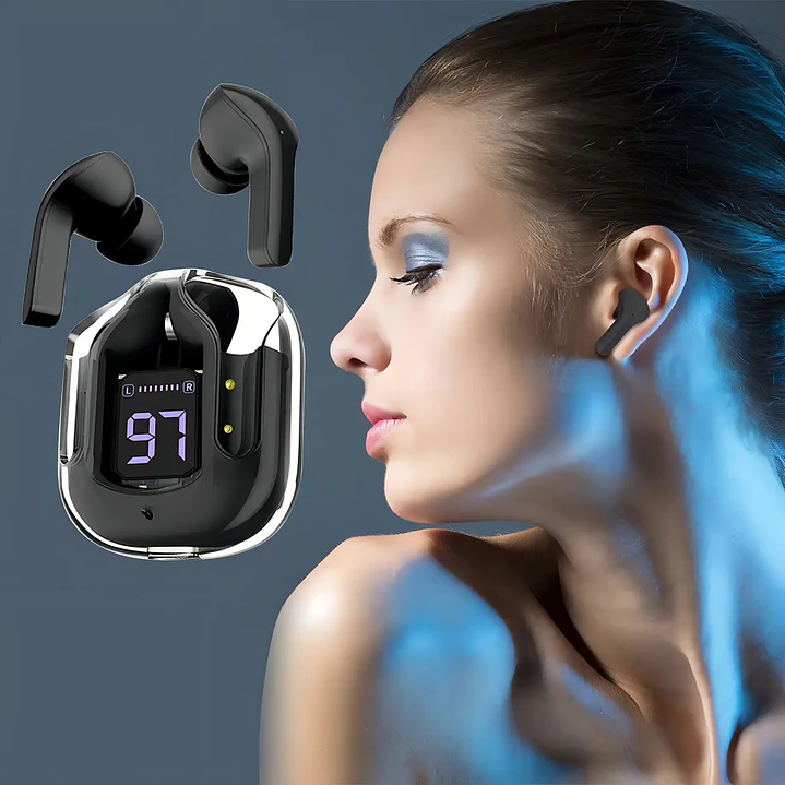 Audifonos Inalámbricos Pantalla Digital Reducción Ruido Ipx4 Color Negro 2