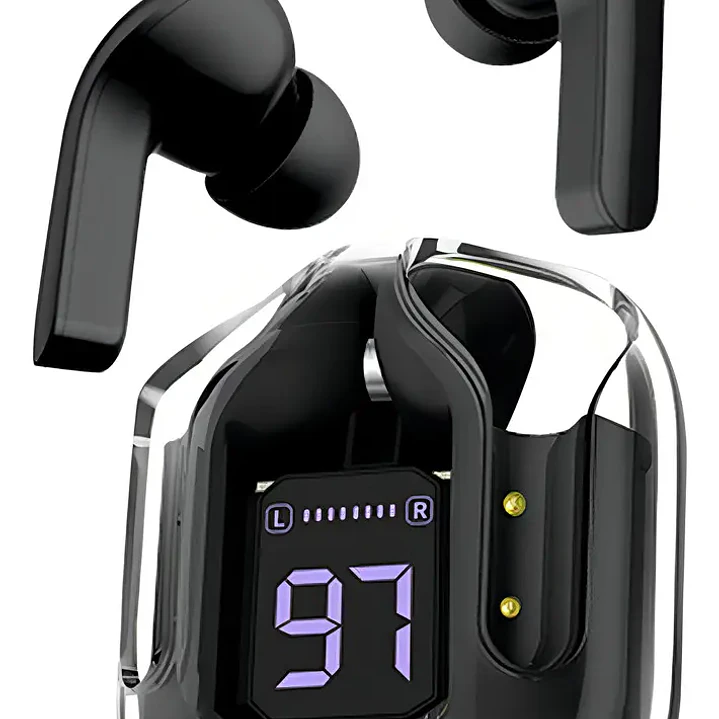 Audifonos Inalámbricos Pantalla Digital Reducción Ruido Ipx4 Color Negro 1