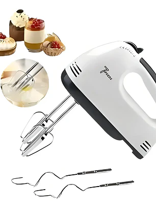 Batidora de Mano Scarlett HE-133 7 Velocidades 180W Repostería Blanca