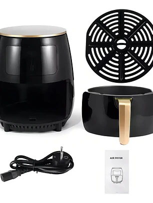 Freidora de aire Silver Crest S-18 de 6L color negro/dorado