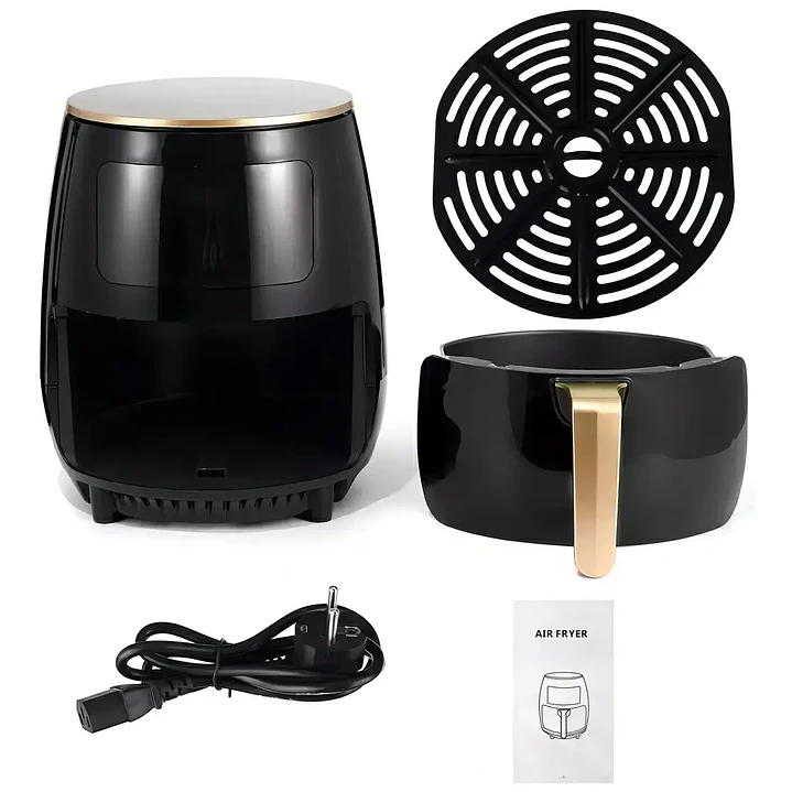 Freidora de aire Silver Crest S-18 de 6L color negro/dorado 2