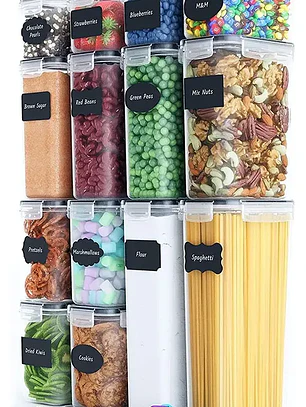 Set 14 Contenedores Hermética De Almacenamiento De Alimentos