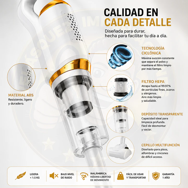 Aspiradora Doméstica De Alta Potencia B Wirelle 4001 2