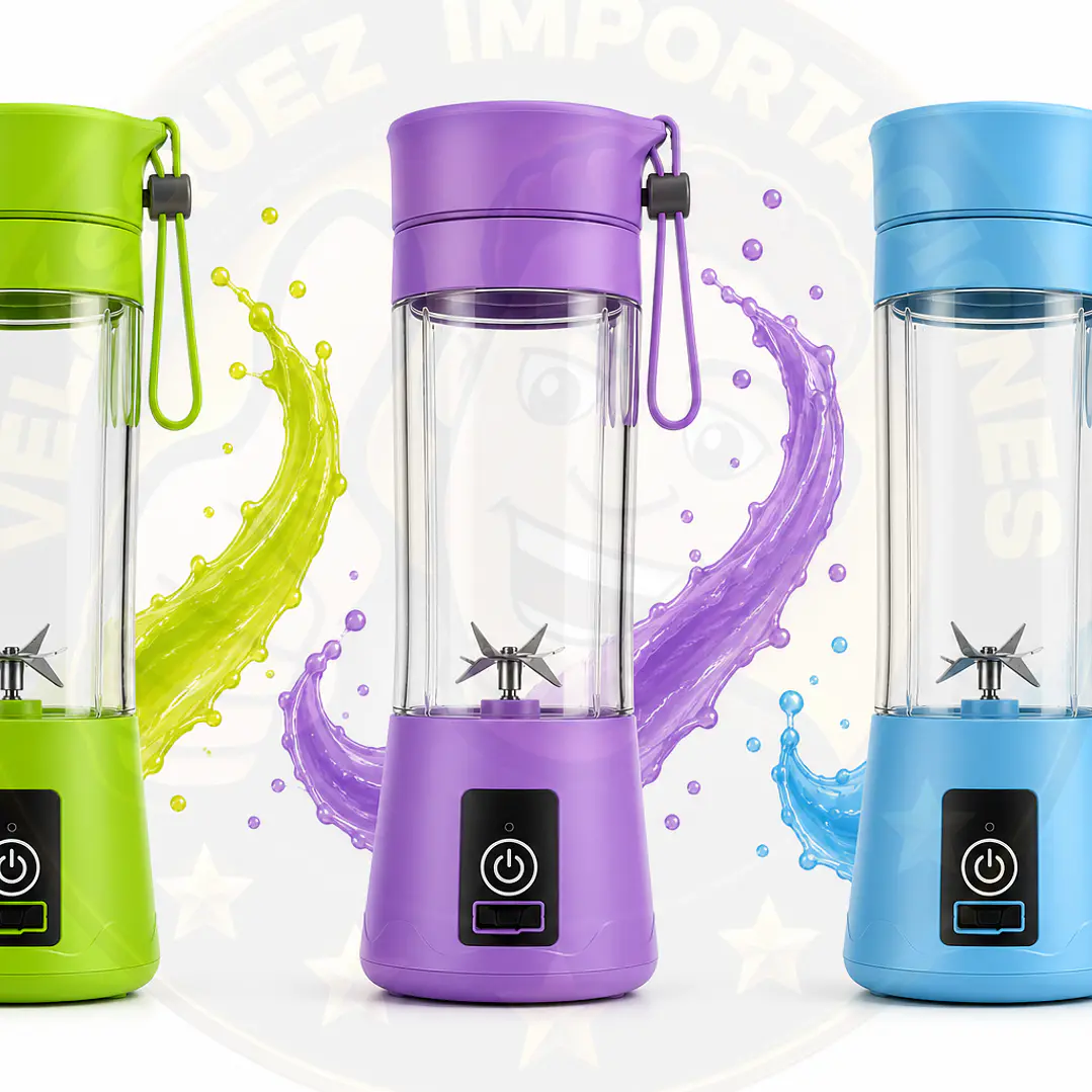 Licuadora Portátil Recargable USB Verde Batidos Smoothies 3