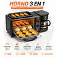 Desayunador 3 En 1 Horno Cafetera Sarten Color Negro - Miniatura 1
