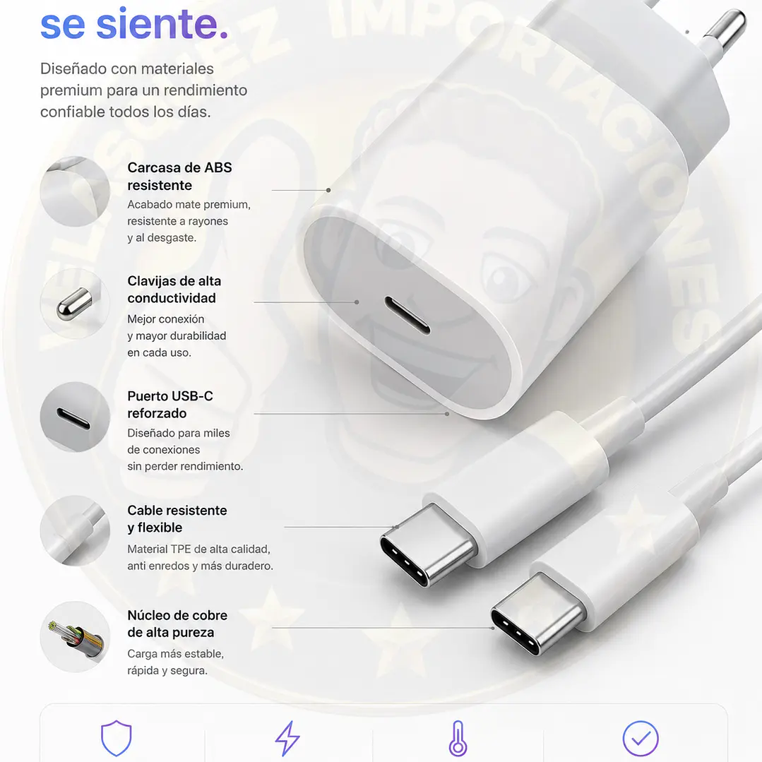Cargador Usb C Carga Rapida 67W Compatible Con Android Incluye Cable Usb Tipo C A C Color Blanco 2