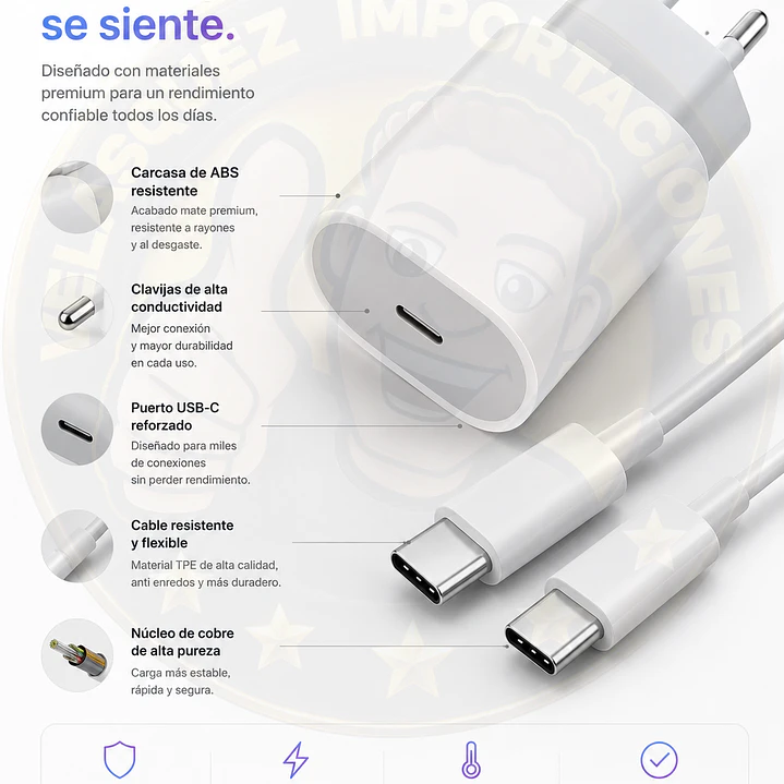 Cargador Usb C Carga Rapida 67W Compatible Con Android Incluye Cable Usb Tipo C A C Color Blanco 2