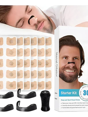 Kit 15 Días - Dilatador Nasal Magnético Antironquidos Negro