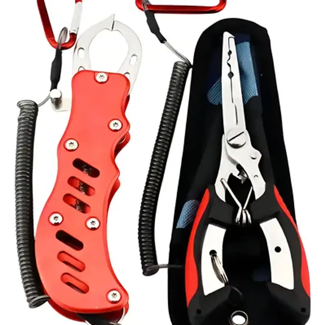Set Kit De Pinza Pra Pesca Antideslizante Con Gancho Y Funda Color 1