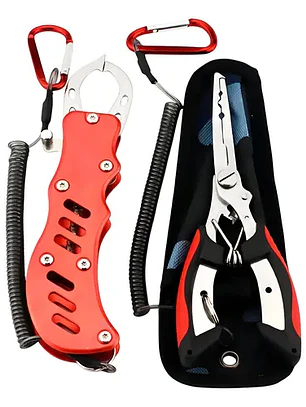 Set Kit De Pinza Pra Pesca Antideslizante Con Gancho Y Funda Color