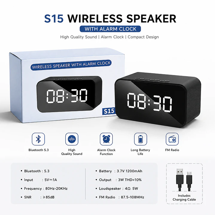 Reloj Despertador Parlante 1